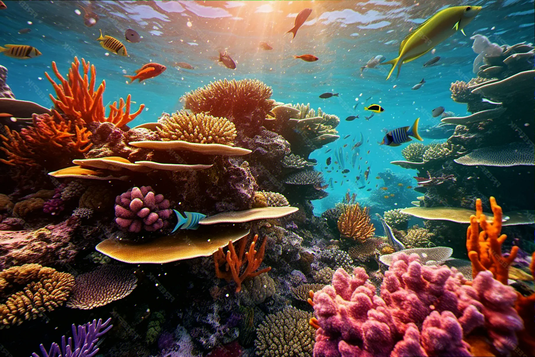 Mermaid reef marine life diversity