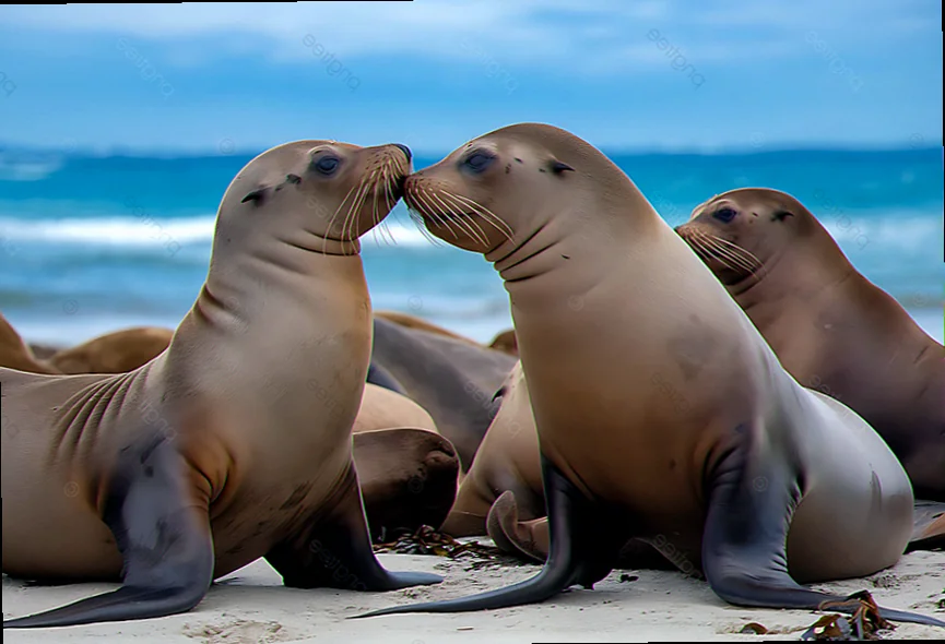 Sea lion behavior in coastal au
